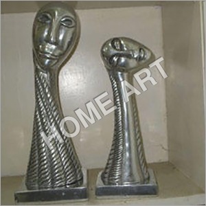 Abstract Aluminum Sculpture Pair