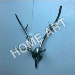Aluminium Stag Head Skull