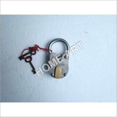 Old Look Pirate Lock - Iron & Brass, 10.25 cm, Silver | Antique Style, Secure Closure, Key Included