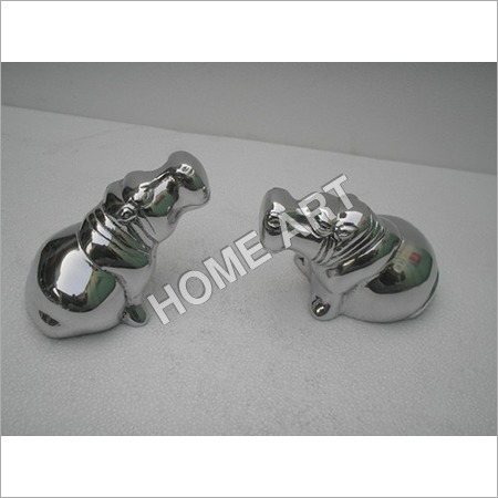 Metal Hippo Pair
