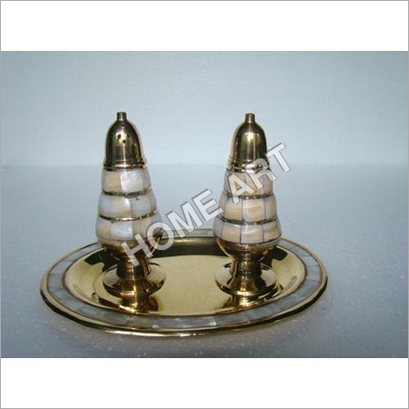 Candle Stick Holder Brass Mop Salt & Pepper Shaker