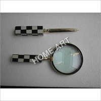 Decorative Letter Opener Magnifying Glass Set