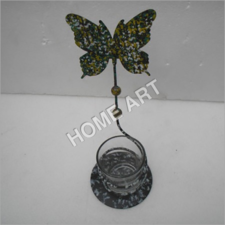 Votive with butterfly