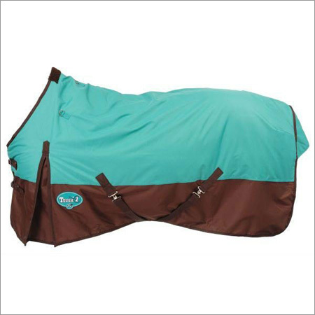 Sky Blue & Brown Horse Winter Rug