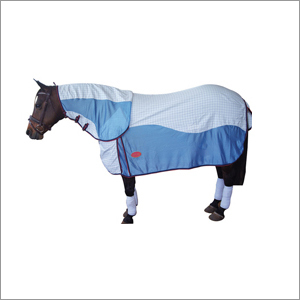 White & Light Blue Insert Horse Rugs