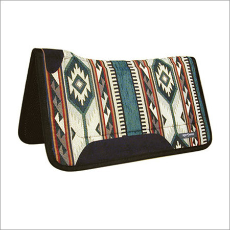 Tacky Saddle Pad - Cotton Polyester Blend, Small Medium Large Sizes, Multicolor Design | Soft Cotton Foam Padding, Elasticized Fit for All-Purpose and Jumping Saddles