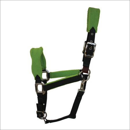 Black & Green Padded Halter