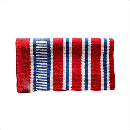 Acrylic Saddle Blanket - Recycled Blended Acrylic Fiber, Small Medium Large Sizes, Red Color - Soft Comfortable Style with Adjustable Buckle and Surcingle Belly
