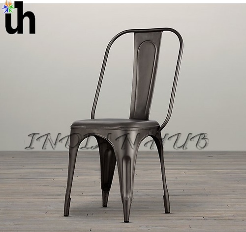 Metal Chair Grey Dimension(L*W*H): 45Cm X46Cmx85Cm (Lxdxh)