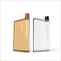 A5 Memo Notebook Bottle - Plastic, 10-12 Inch Size, White And Brown Colors | Leak-proof Hydration, Sleek Rectangle Design