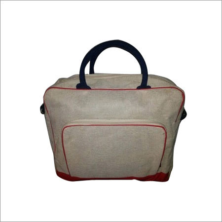 Pure Natural Jute Conference Bags - 20 Inch | White Color, Customized Design, Durable Stitching, Easily Washable, Superior Finish