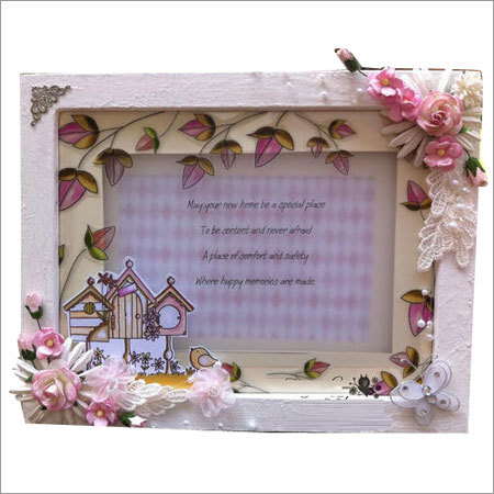 Customized Photo Frame - Plastic Material, 2-6 mm Cover Thickness, Pink Color | Easy to Hang, Artistic Design, Durable & Ideal for Gifting