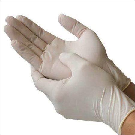 White Disposable Latex Examination Gloves