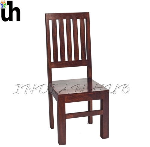 Mango Wood Dining Chair - 45x46x109cm , Deep Walnut Colour, Hand Crafted from Eco Friendly Material