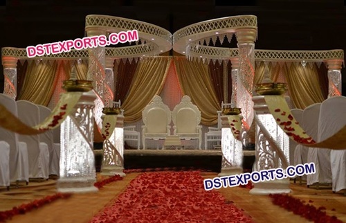 Gorgeous Crystal Butterfly Mandap