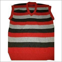 Red Black & Grey Half Sleeve Sweater