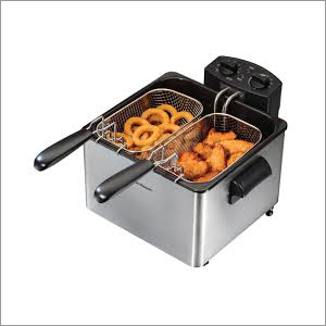 Electric Fryer - Stainless Steel, Rectangle Shape, Semi Automatic | 220-440 Voltage, 1-Year Warranty, Ideal for Hotels and Restaurants, Sleek Silver Finish