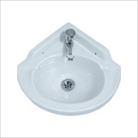 White Corner Wash Basin Ceramic