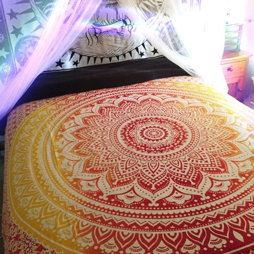 Red Ombre Mandala Tapestry