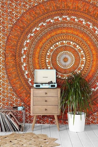 Orange Ombre Wall Hangings Tapestry