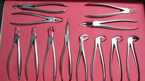 Dental Forcep Kit - Premium Set of 12 Stainless Steel | Portable Surgical Instruments Non-Disposable