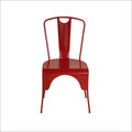 Iron Cello Chair - Wrought Iron, Red Color, Handmade Finish | Heavy Weight Capacity, Breakage And Scratch Proof, Optimal Back Support