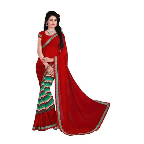 Multicolor Georgette Saree