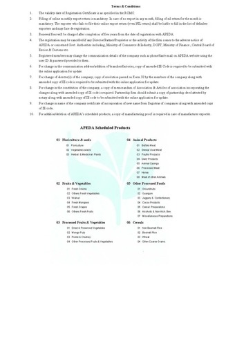 APEDA Certificate