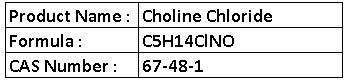 Choline Chloride
