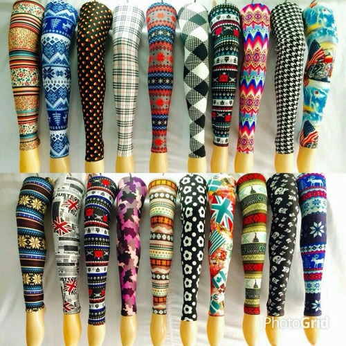 Multi Colour Cotton Lycra Leggings