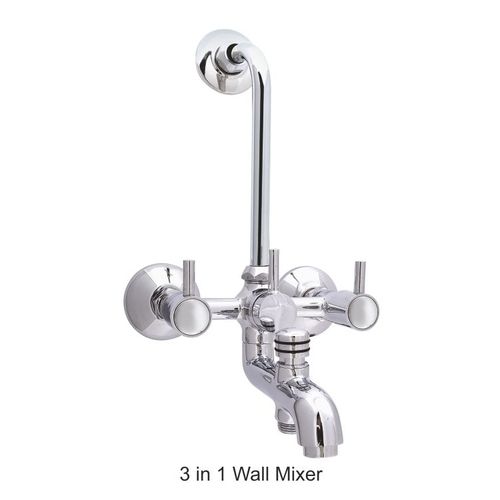 3 in 1 Brass Wall Mixer