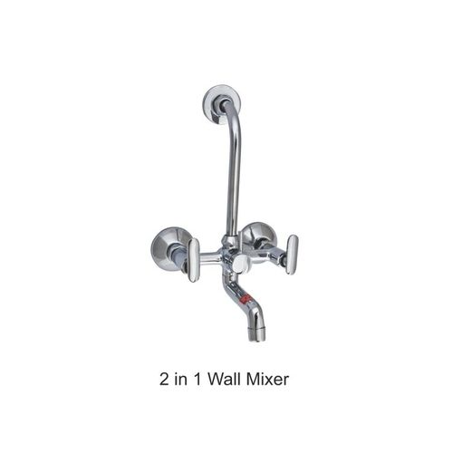 Stainless Steel Chrome Plated 2 In 1 Wall Mixer