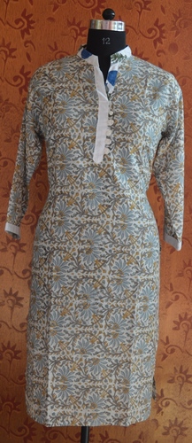 Multicolor Hand Block Printed Cotton Kurta