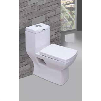 One Piece Water Closet - Ceramic, Floor Mounted, Square Shape | Automatic Operation, Dual-Flush, White Finish