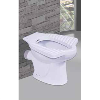 Anglo Indian Water Closet - Ceramic, Square Shape, White Color | Automatic Operation, Dual-Flush, Floor Mounted
