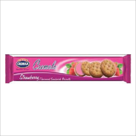 Caremelo Cream Strawberry Biscuits Texture: Crispy
