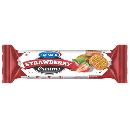 Premium Cream Strawberry Cookies Texture: Crispy