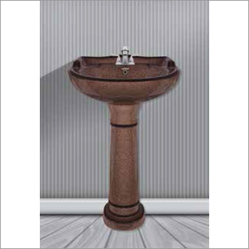 Rustic Color Design Wash Basin Pedestal - 23x18 Inches | Ceramic Material, Elegant Aesthetic