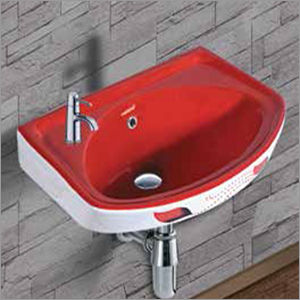 Ceramic Vitrossa Wash Basin - 18x12 Inches | Floral Print, Wall Mounted Design, Premium Quality Ceramic