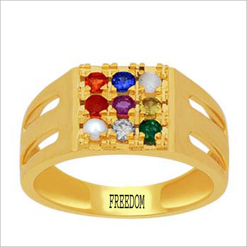 Designer Panchdhatu Navratna Ring