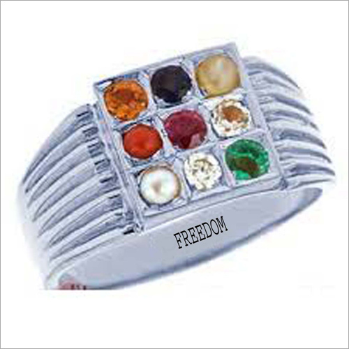 Navratna Silver Ring