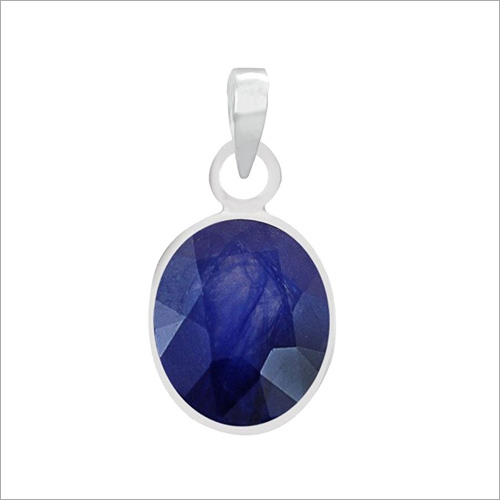 Blue Sapphire Silver Pendant