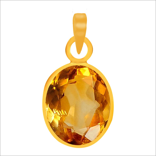 Citrine Panchdhatu Pendant