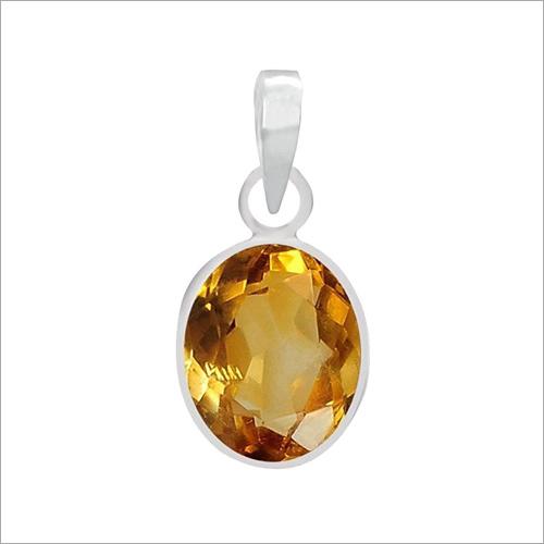 Citrine Silver Pendant