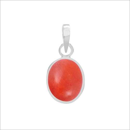 Coral Silver Pendant