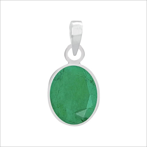 Emerald Silver Pendant