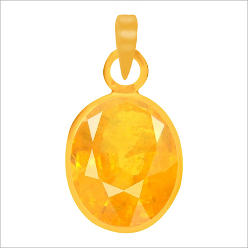 Yellow Sapphire Panchdhatu Pendant