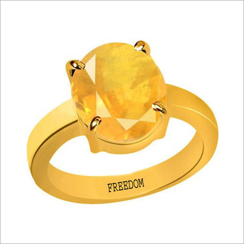 Yellow Sapphire Panchdhatu Ring