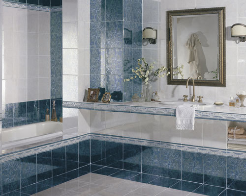 BLUE COLOR DESIGNED WALL TILES COLLECTION
