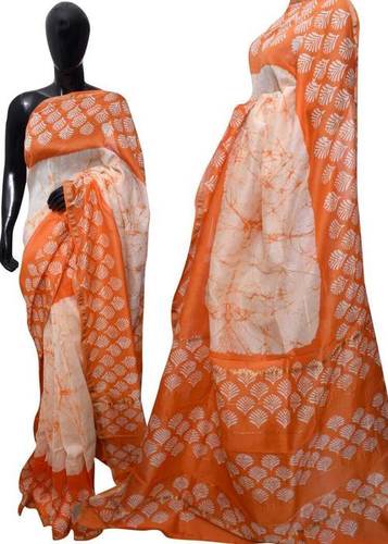 Chanderi Print Saree